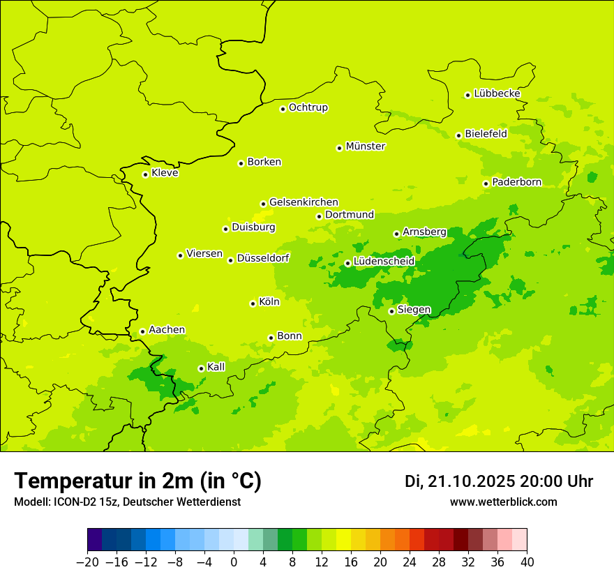 Modellkarten Temperatur