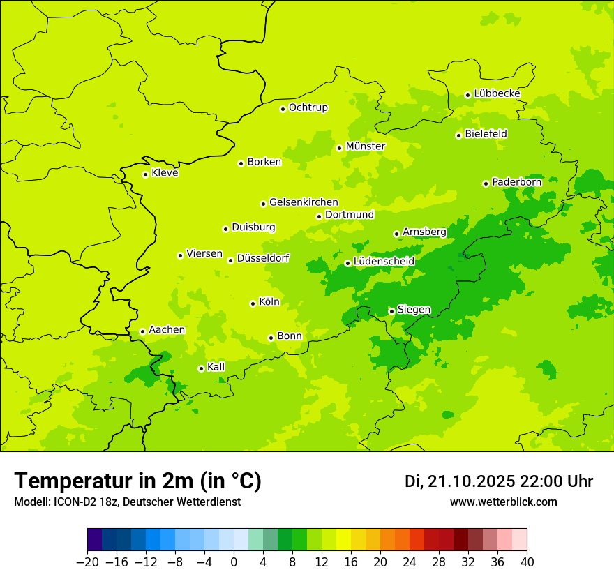 Modellkarten Temperatur