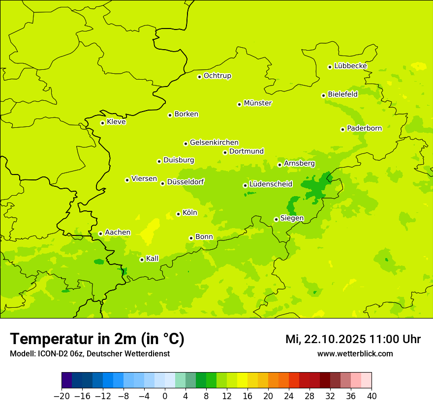 Modellkarten Temperatur