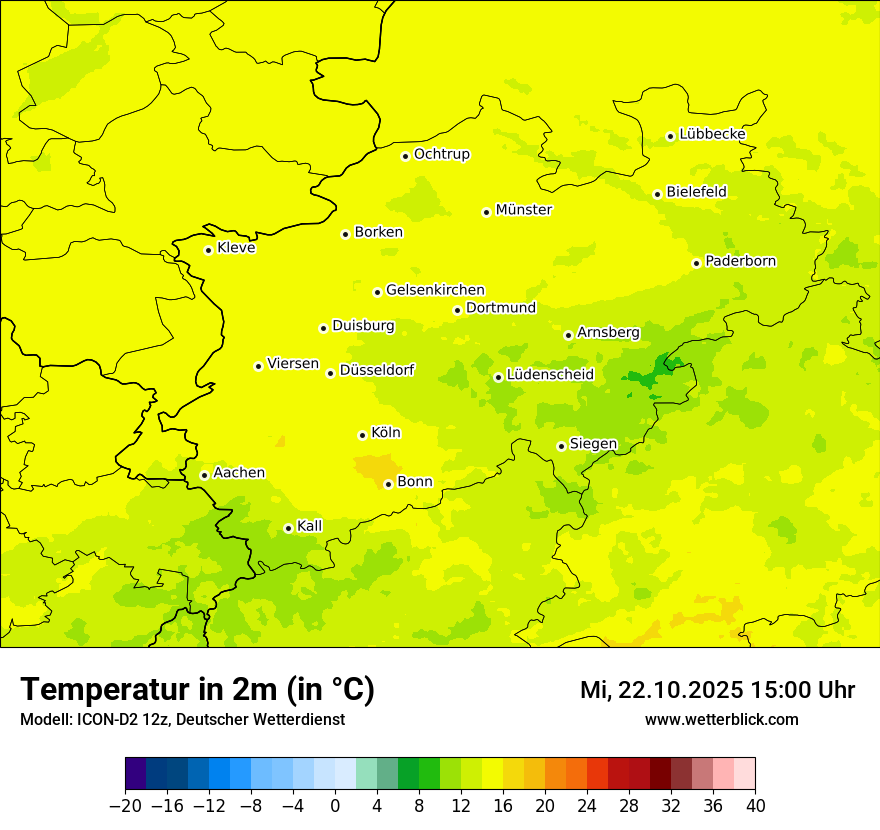 Modellkarten Temperatur