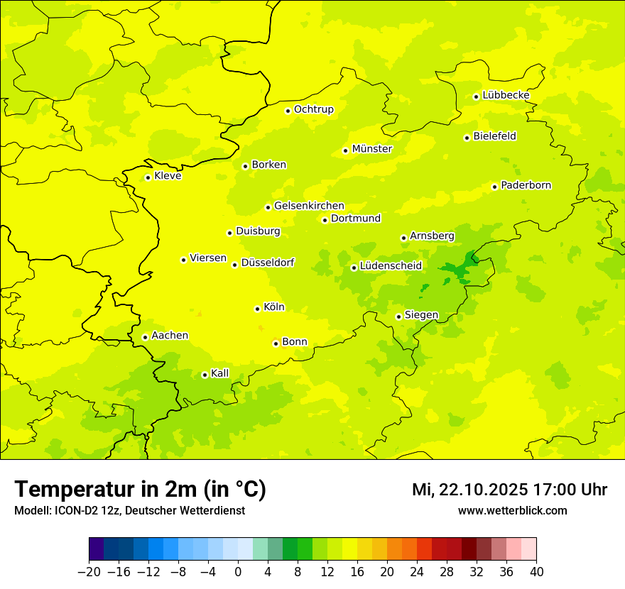 Modellkarten Temperatur
