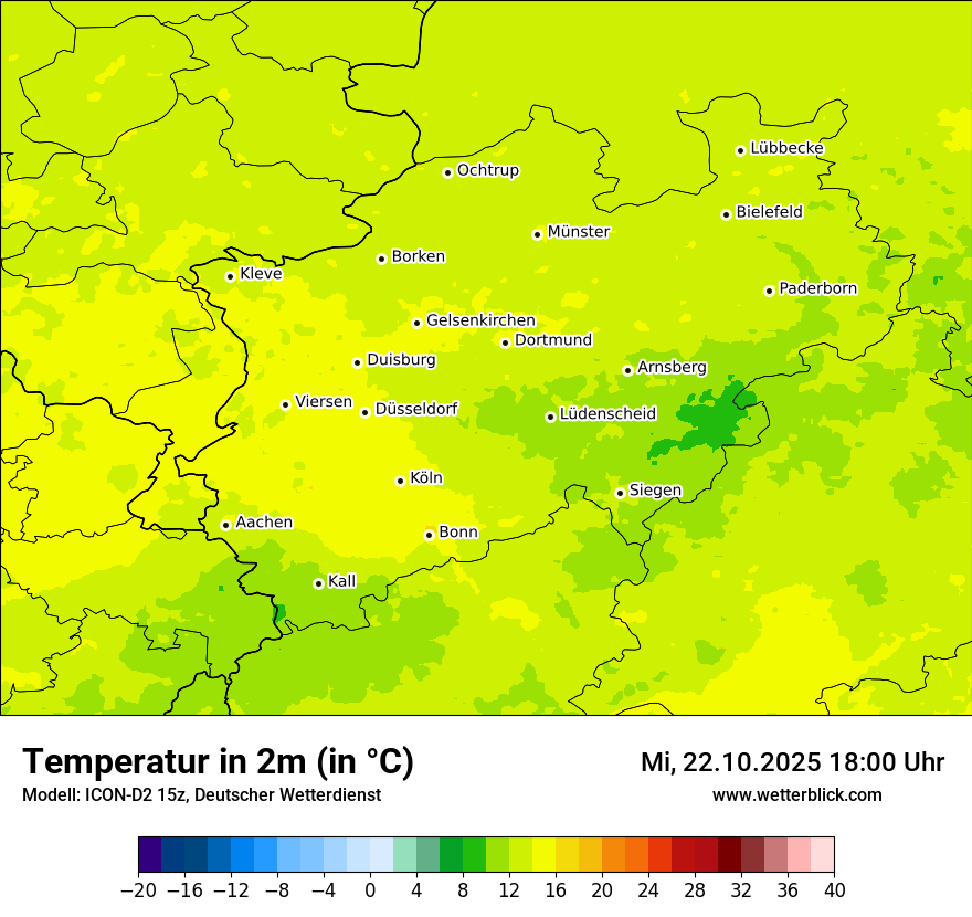 Modellkarten Temperatur