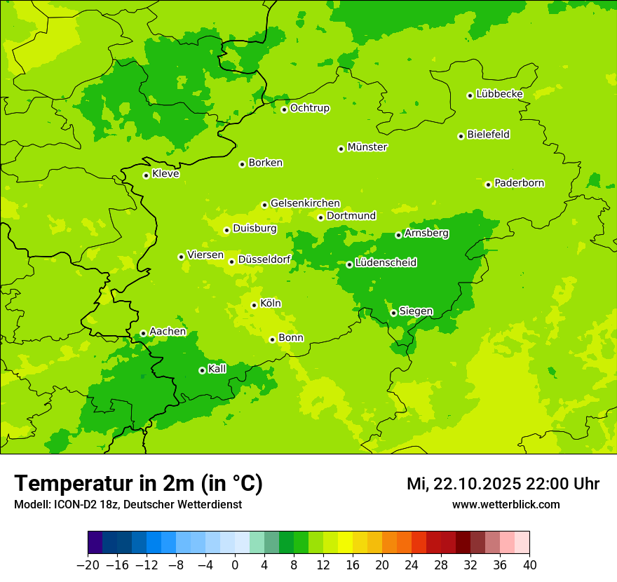 Modellkarten Temperatur