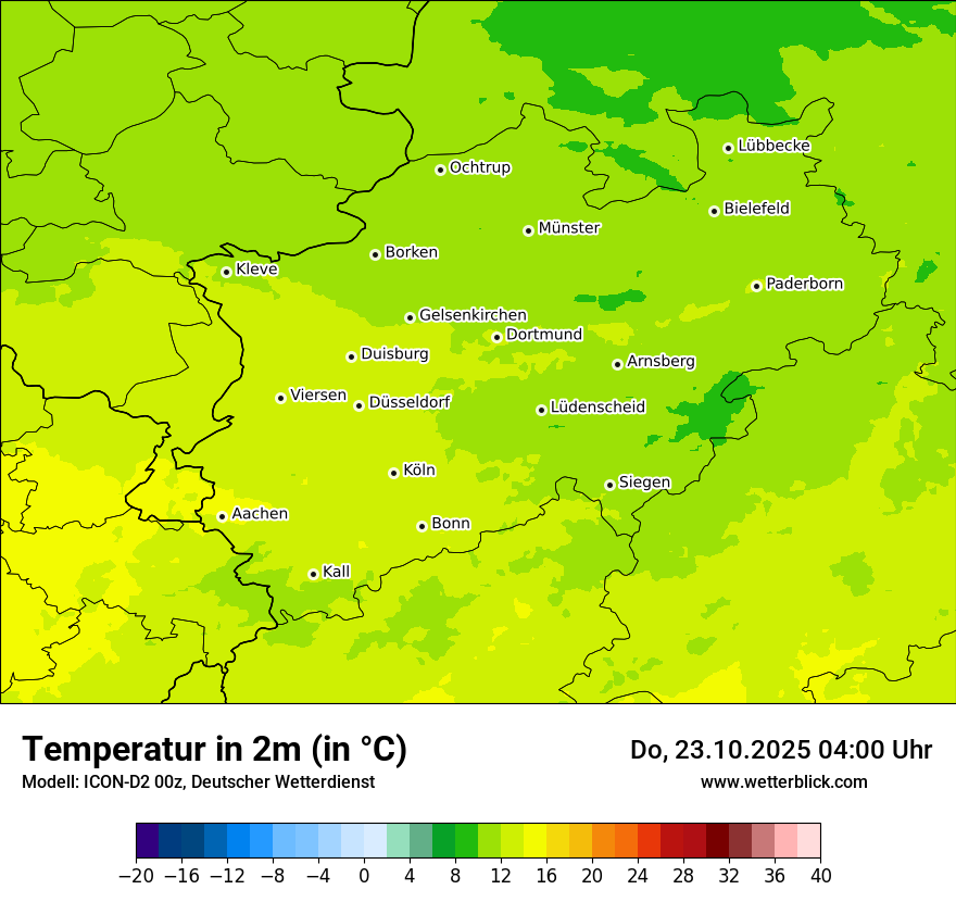 Modellkarten Temperatur