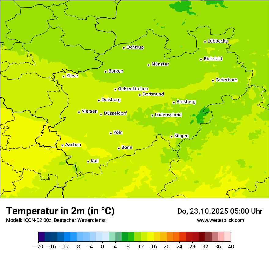 Modellkarten Temperatur