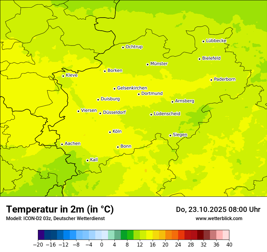 Modellkarten Temperatur