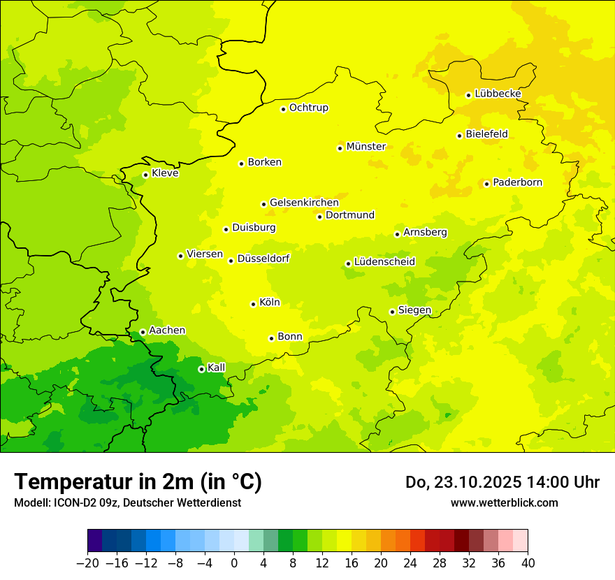 Modellkarten Temperatur