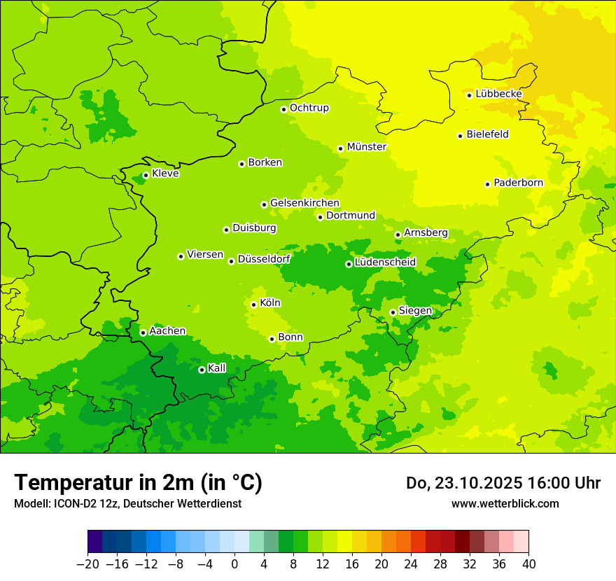 Modellkarten Temperatur