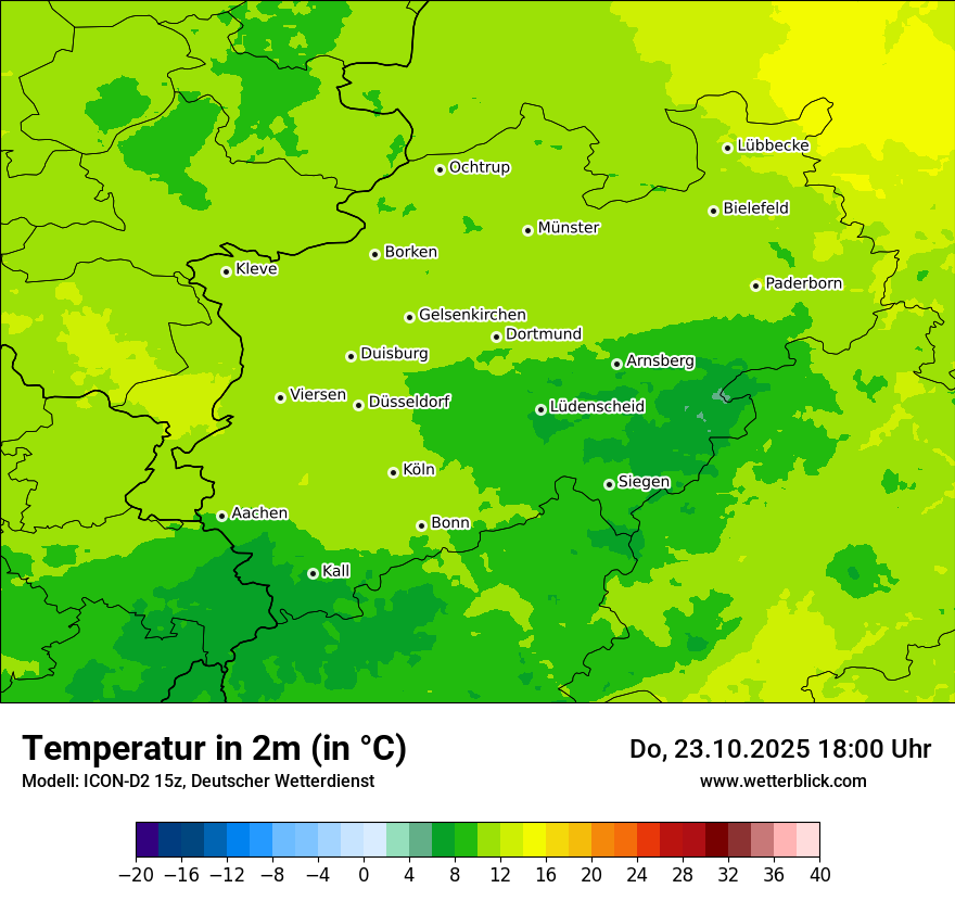 Modellkarten Temperatur