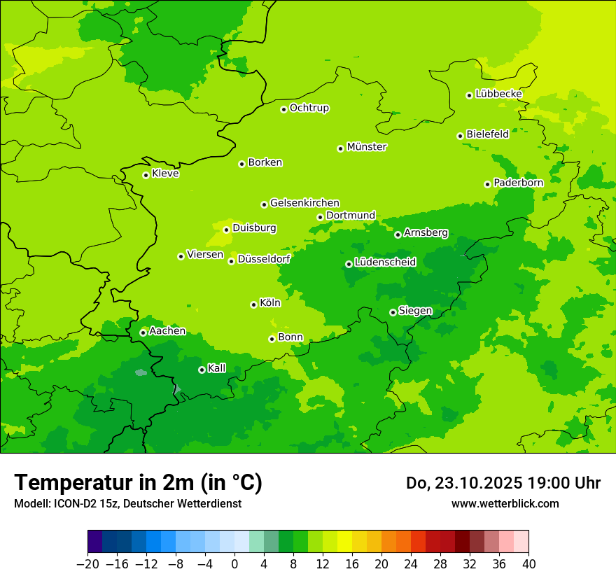 Modellkarten Temperatur