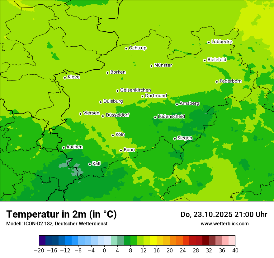 Modellkarten Temperatur
