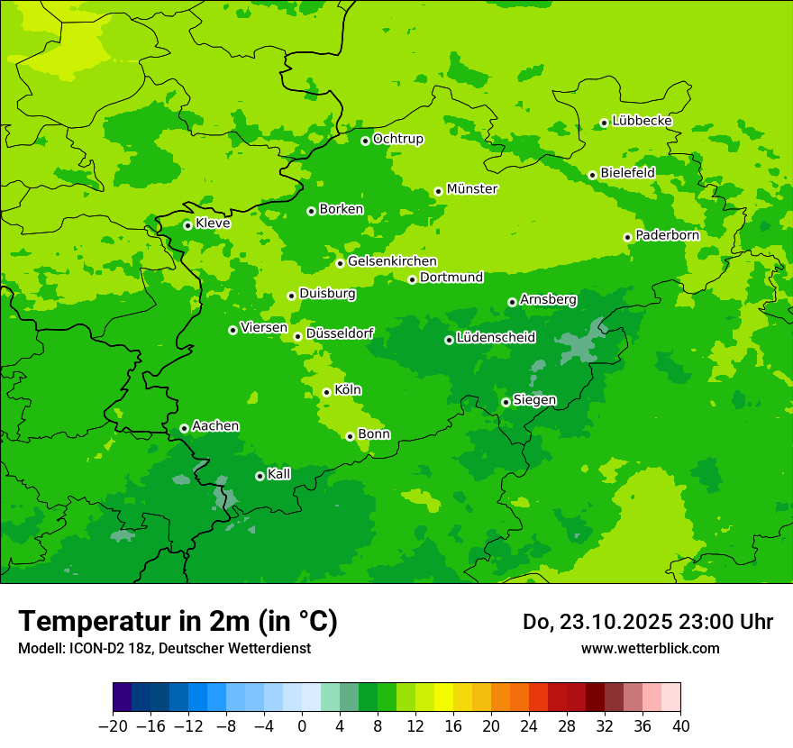 Modellkarten Temperatur