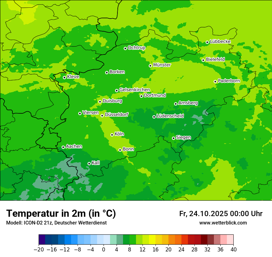 Modellkarten Temperatur