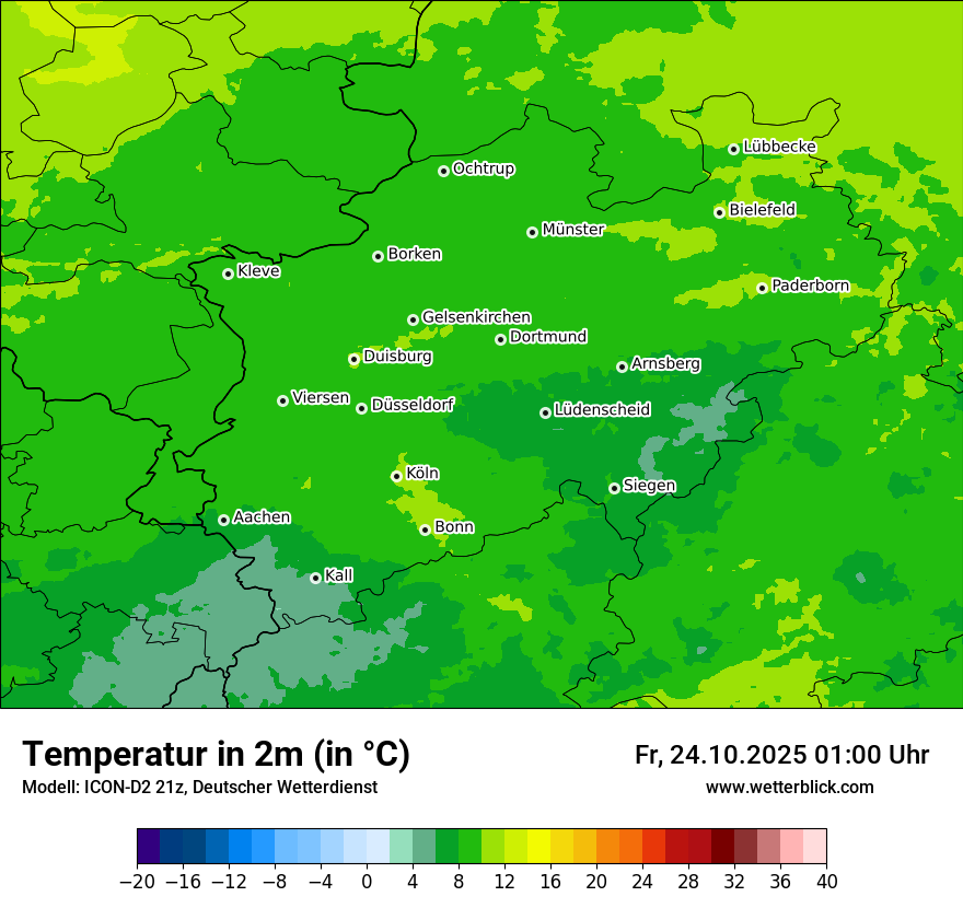 Modellkarten Temperatur