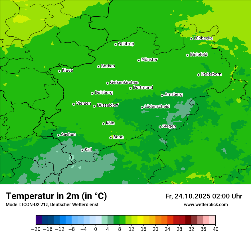 Modellkarten Temperatur