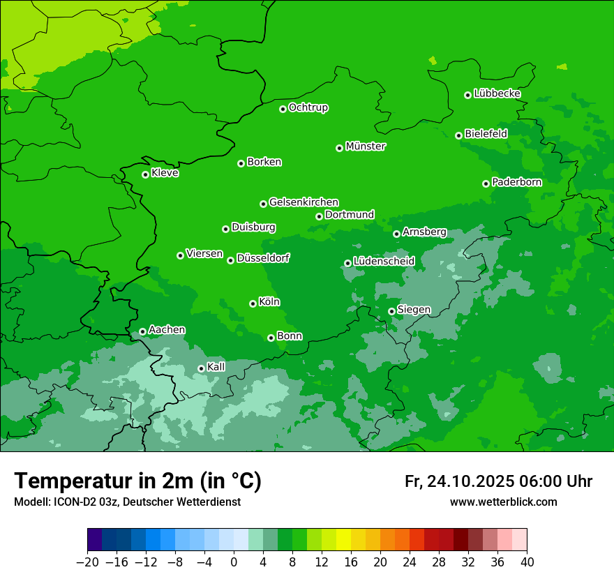 Modellkarten Temperatur