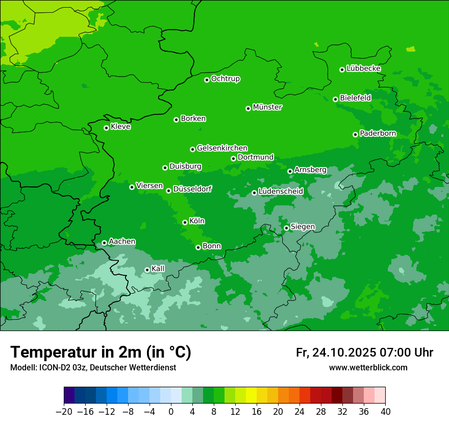 Modellkarten Temperatur