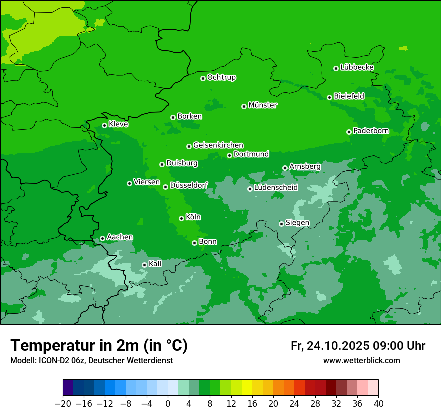 Modellkarten Temperatur