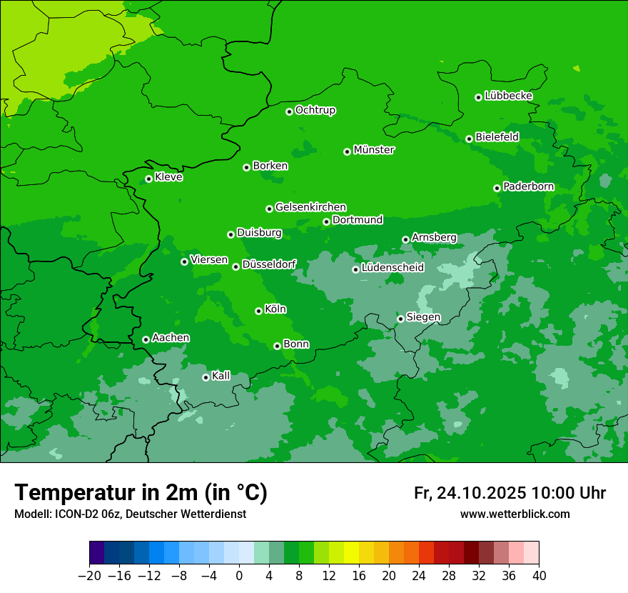 Modellkarten Temperatur