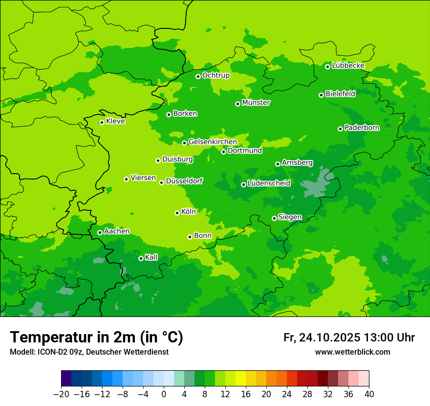Modellkarten Temperatur