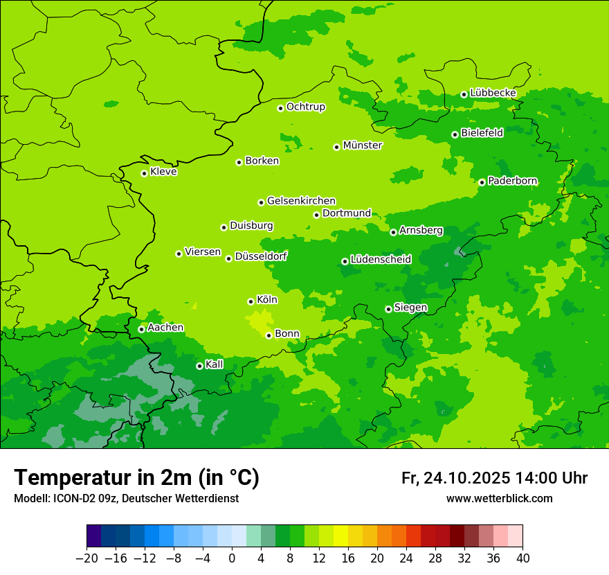 Modellkarten Temperatur