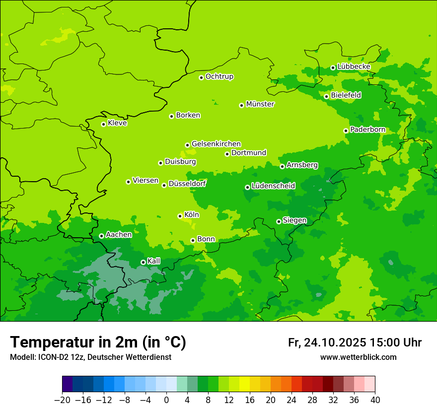 Modellkarten Temperatur