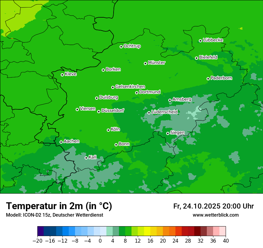Modellkarten Temperatur