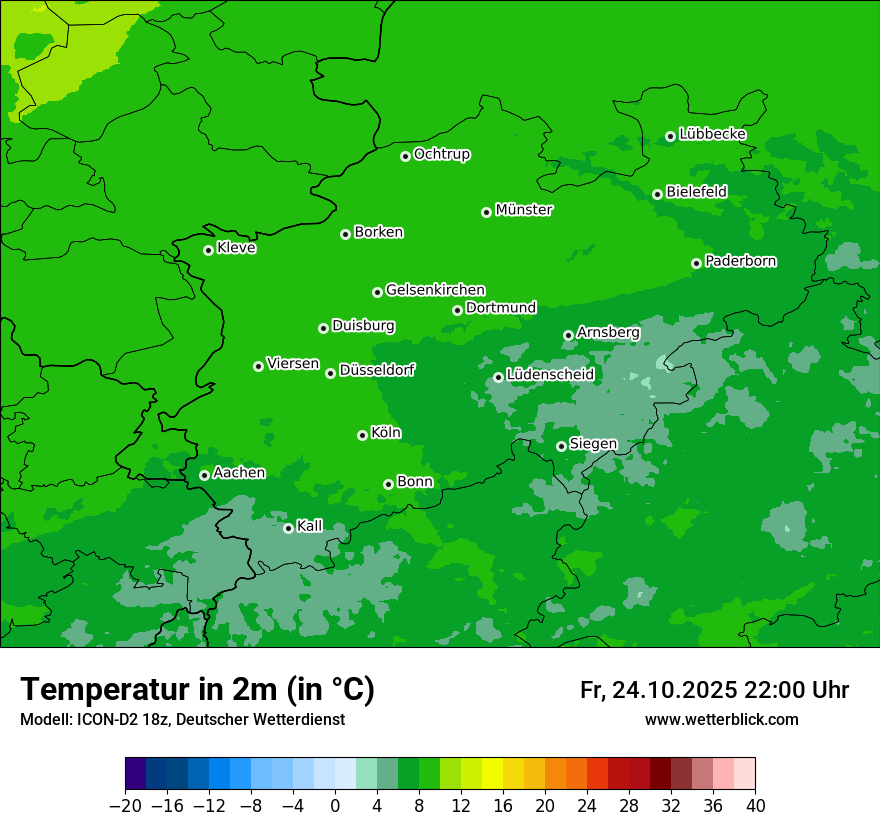 Modellkarten Temperatur