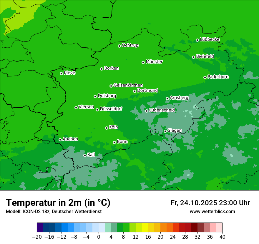Modellkarten Temperatur
