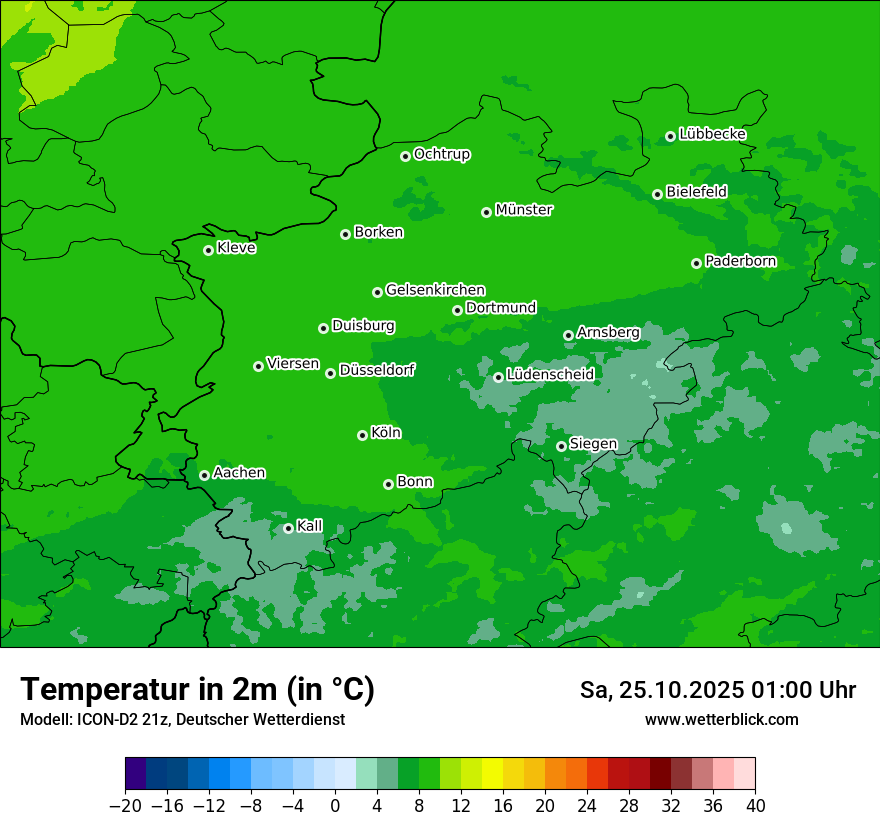 Modellkarten Temperatur Modellkarten Temperatur