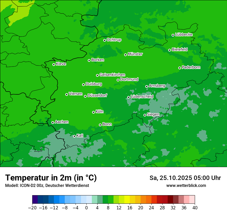 Modellkarten Temperatur Modellkarten Temperatur