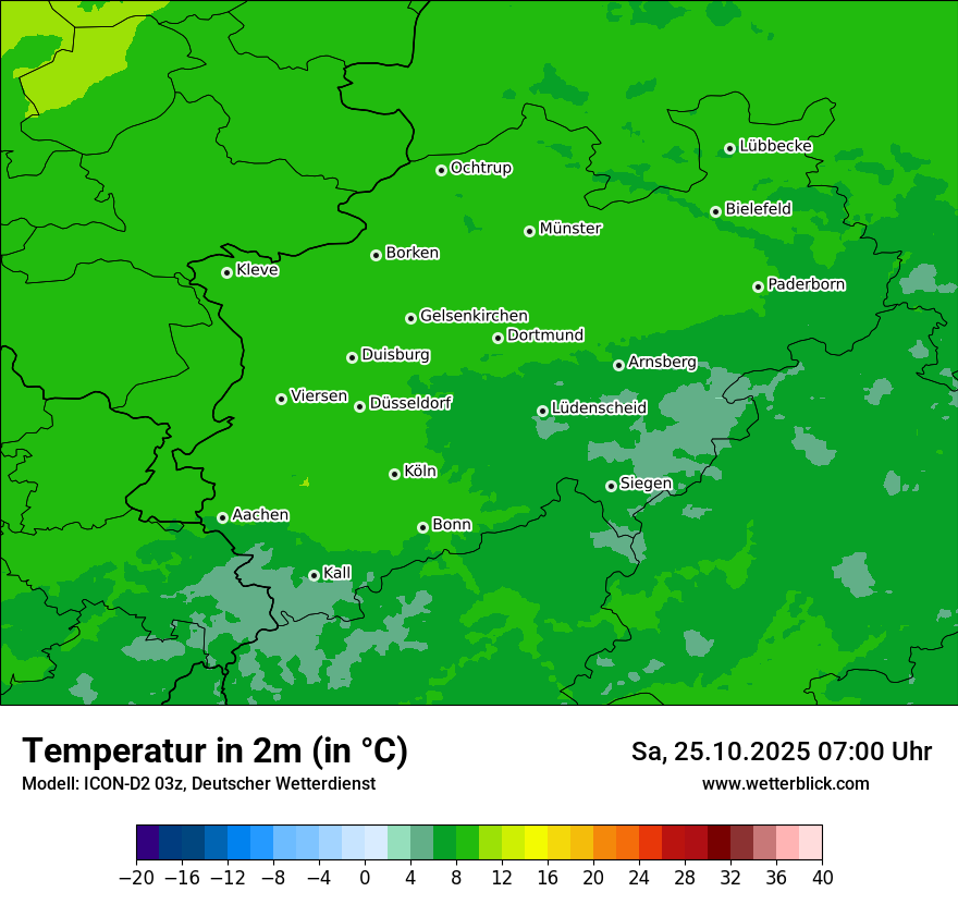 Modellkarten Temperatur