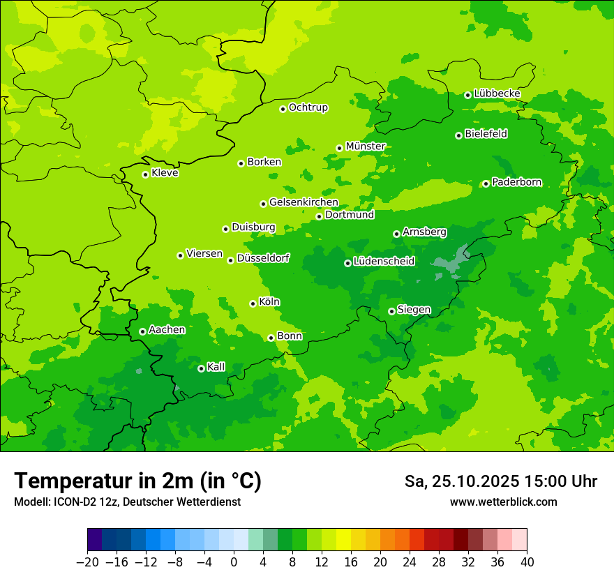 Modellkarten Temperatur