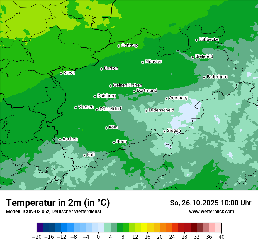 Modellkarten Temperatur