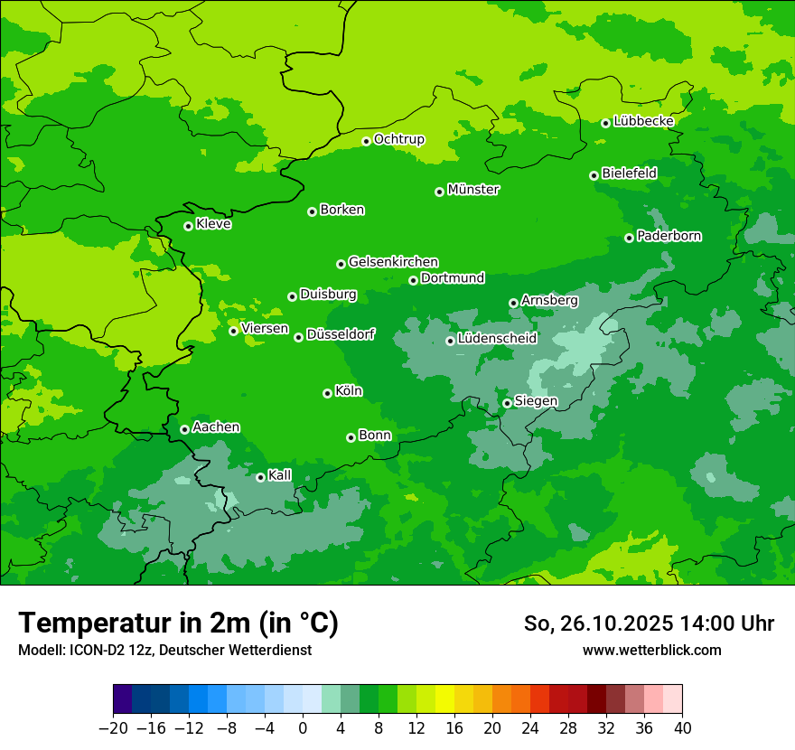 Modellkarten Temperatur Modellkarten Temperatur