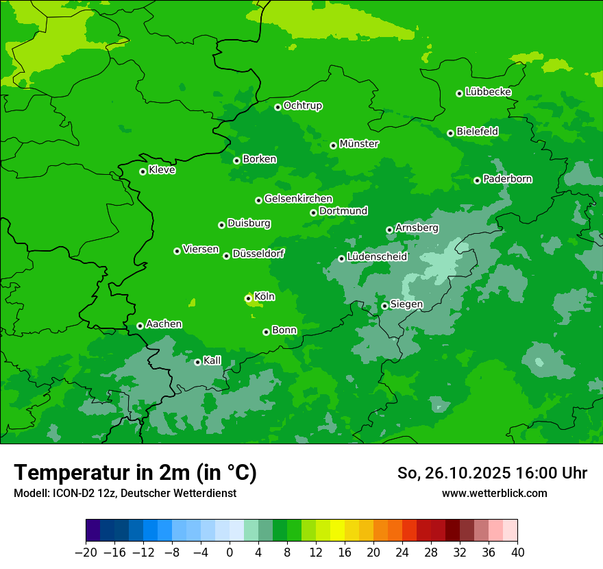 Modellkarten Temperatur Modellkarten Temperatur