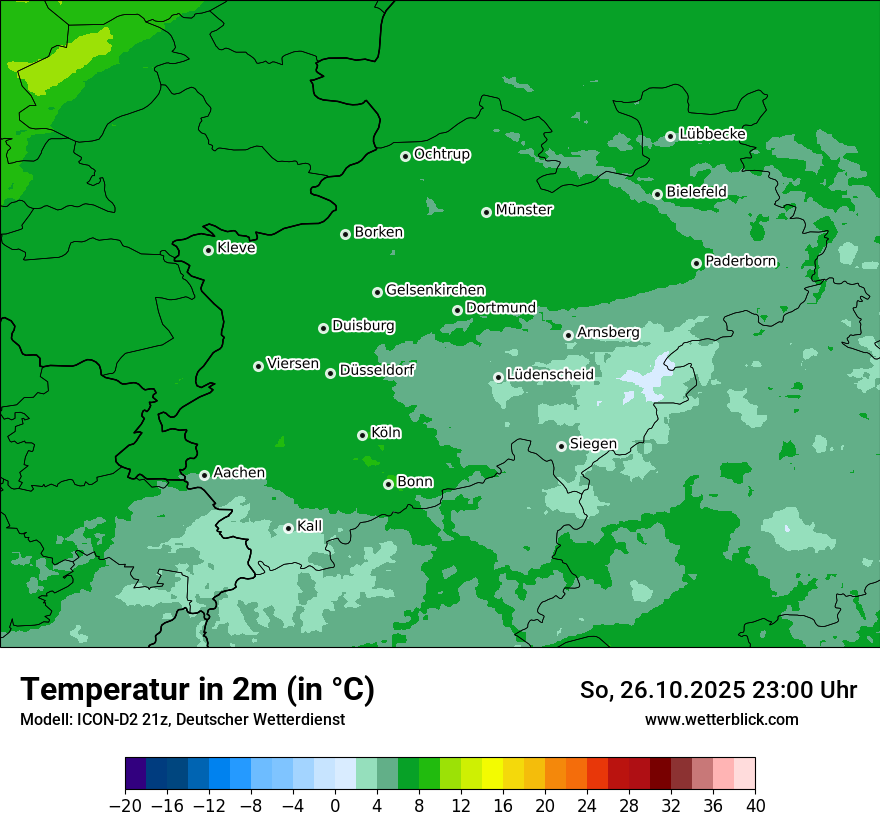 Modellkarten Temperatur