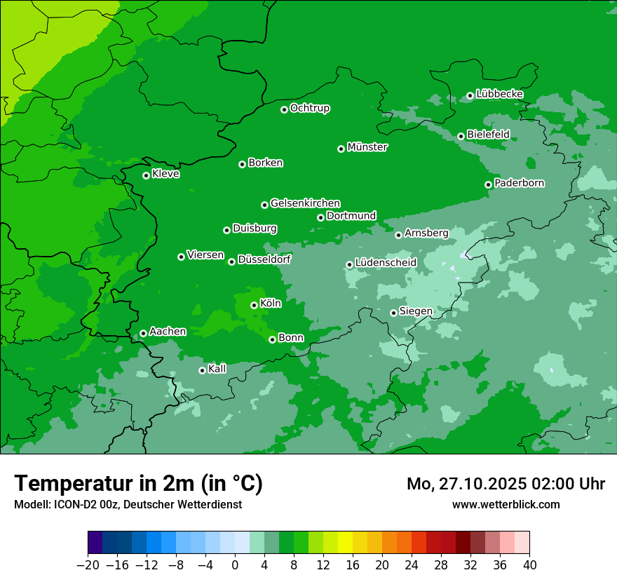 Modellkarten Temperatur Modellkarten Temperatur