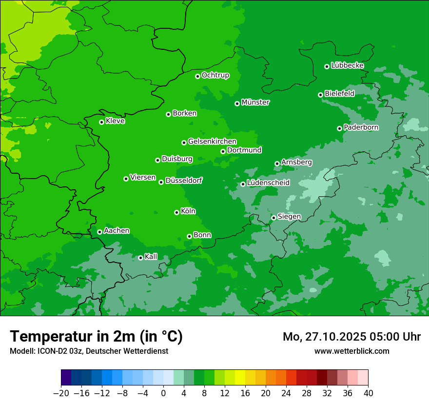 Modellkarten Temperatur Modellkarten Temperatur