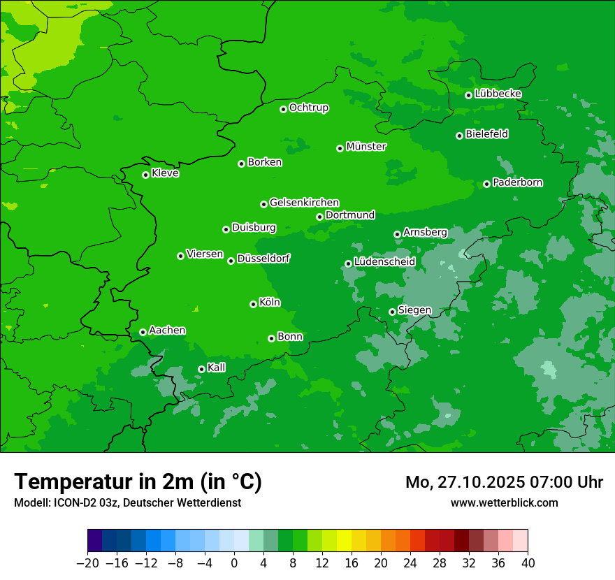 Modellkarten Temperatur Modellkarten Temperatur