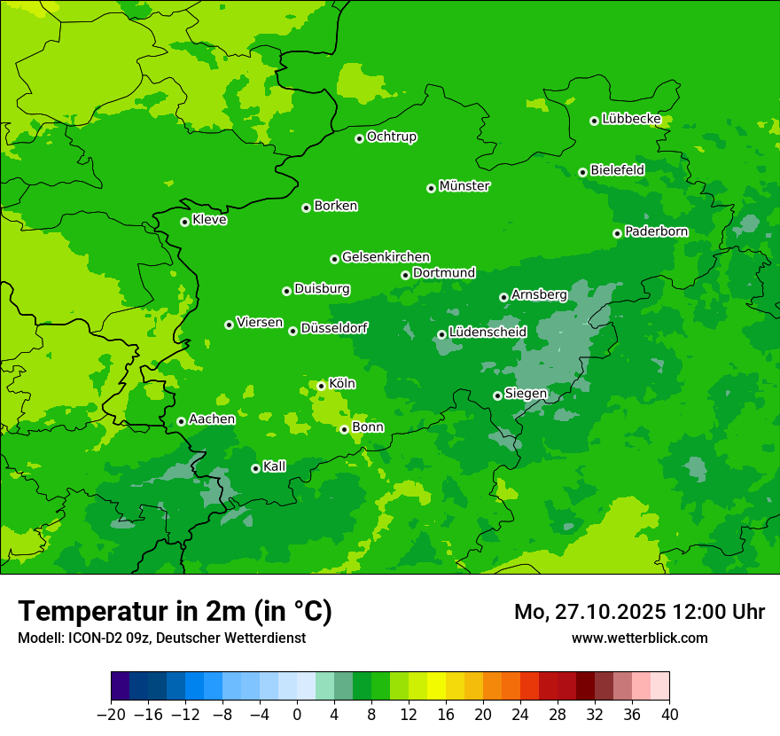 Modellkarten Temperatur Modellkarten Temperatur