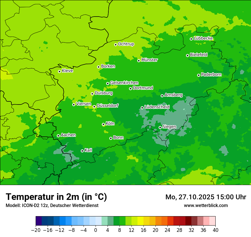 Modellkarten Temperatur