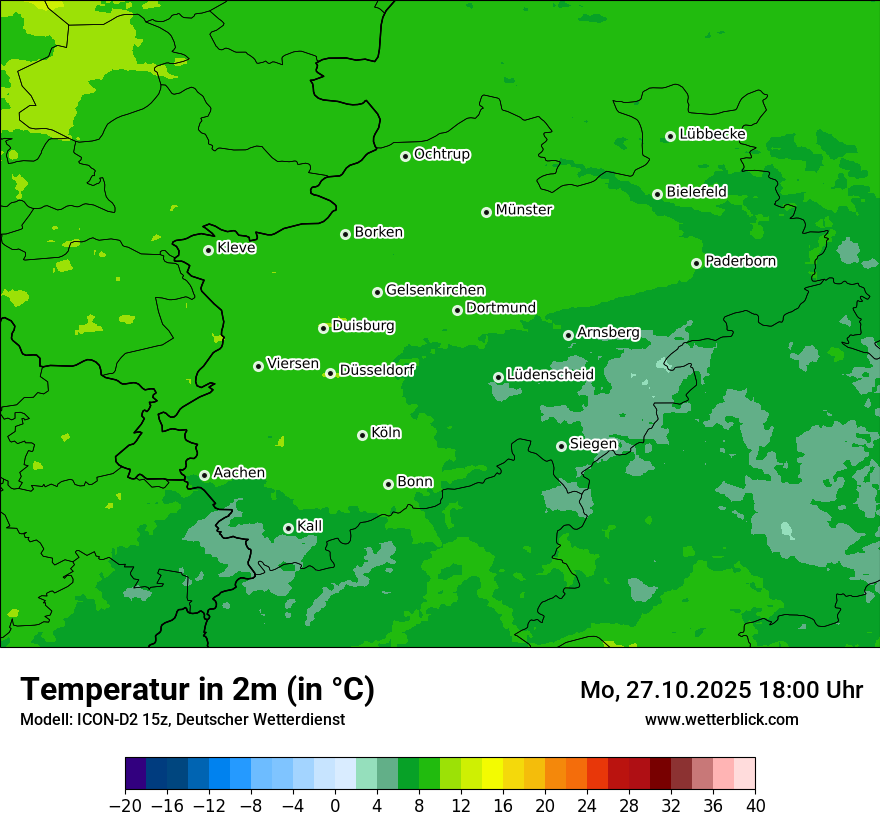 Modellkarten Temperatur