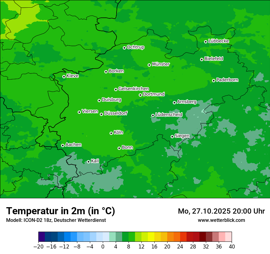 Modellkarten Temperatur Modellkarten Temperatur
