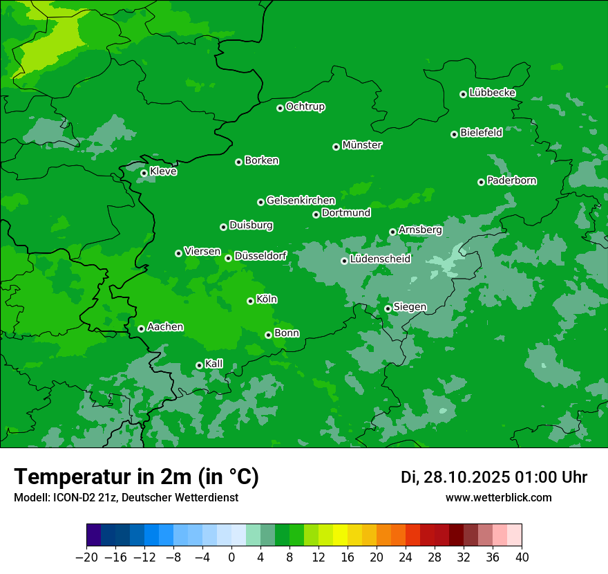 Modellkarten Temperatur Modellkarten Temperatur