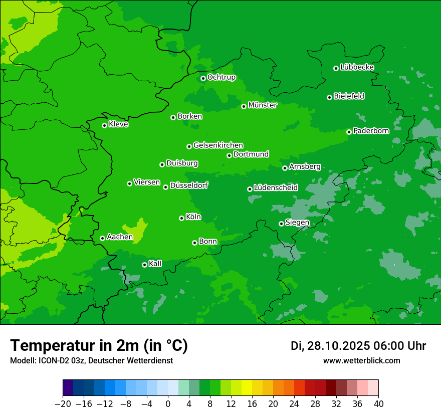 Modellkarten Temperatur Modellkarten Temperatur
