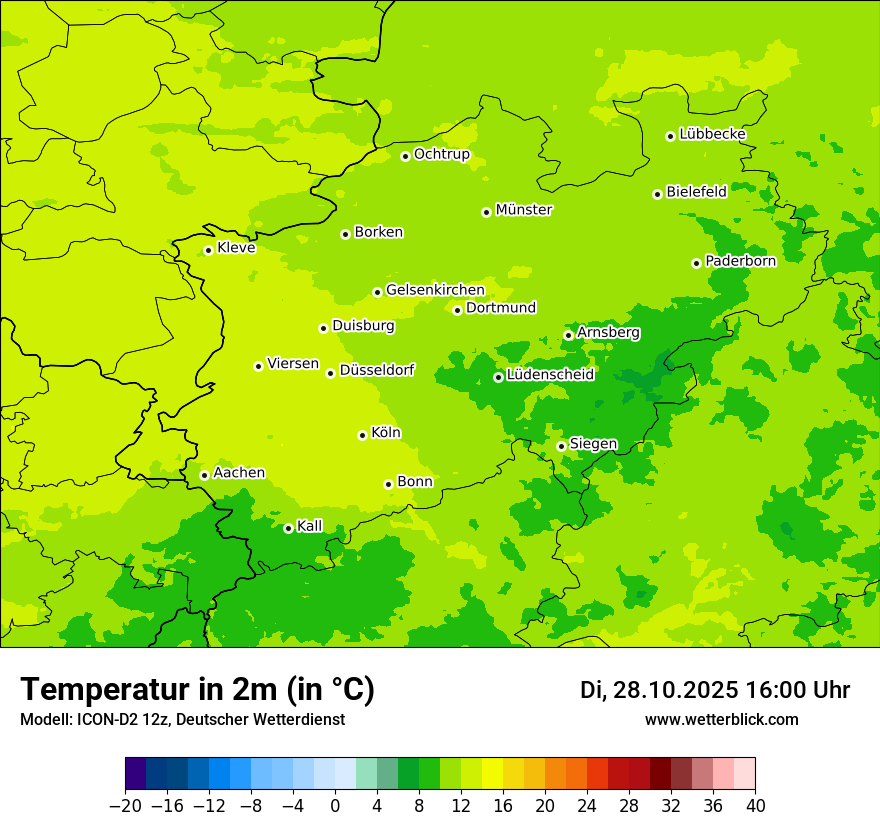 Modellkarten Temperatur Modellkarten Temperatur