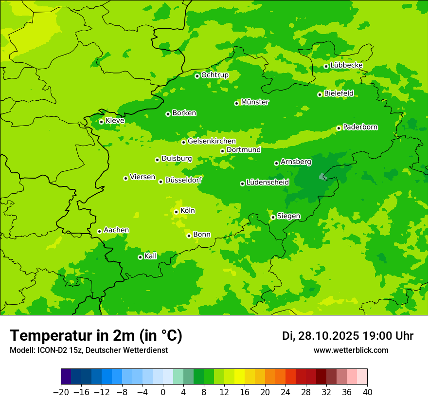 Modellkarten Temperatur