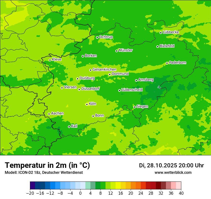 Modellkarten Temperatur Modellkarten Temperatur