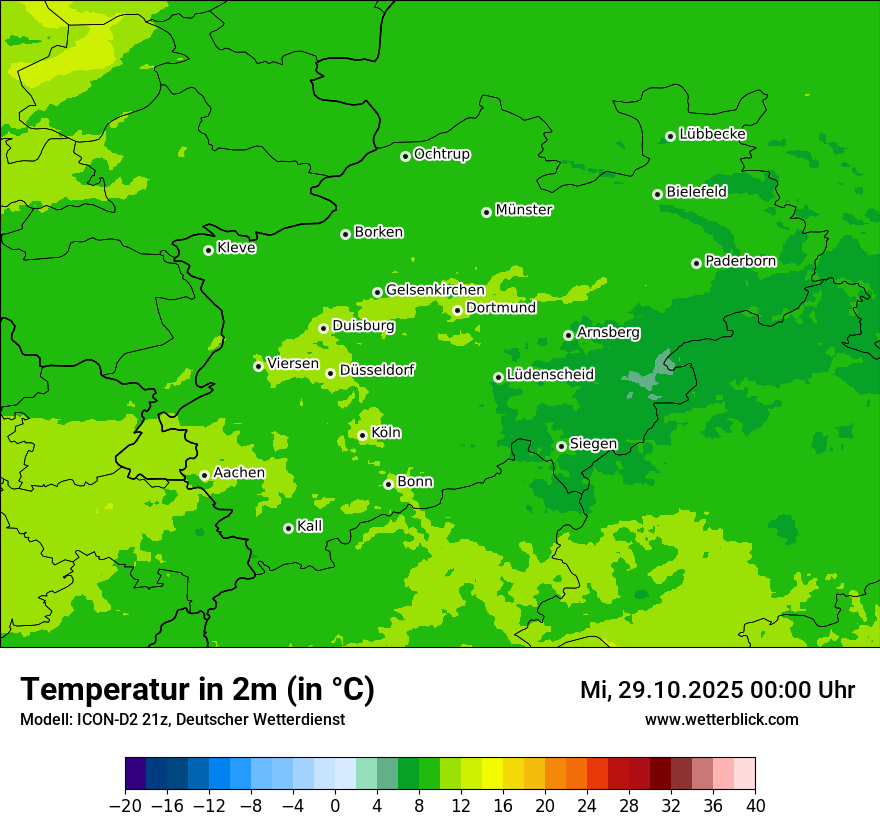 Modellkarten Temperatur Modellkarten Temperatur